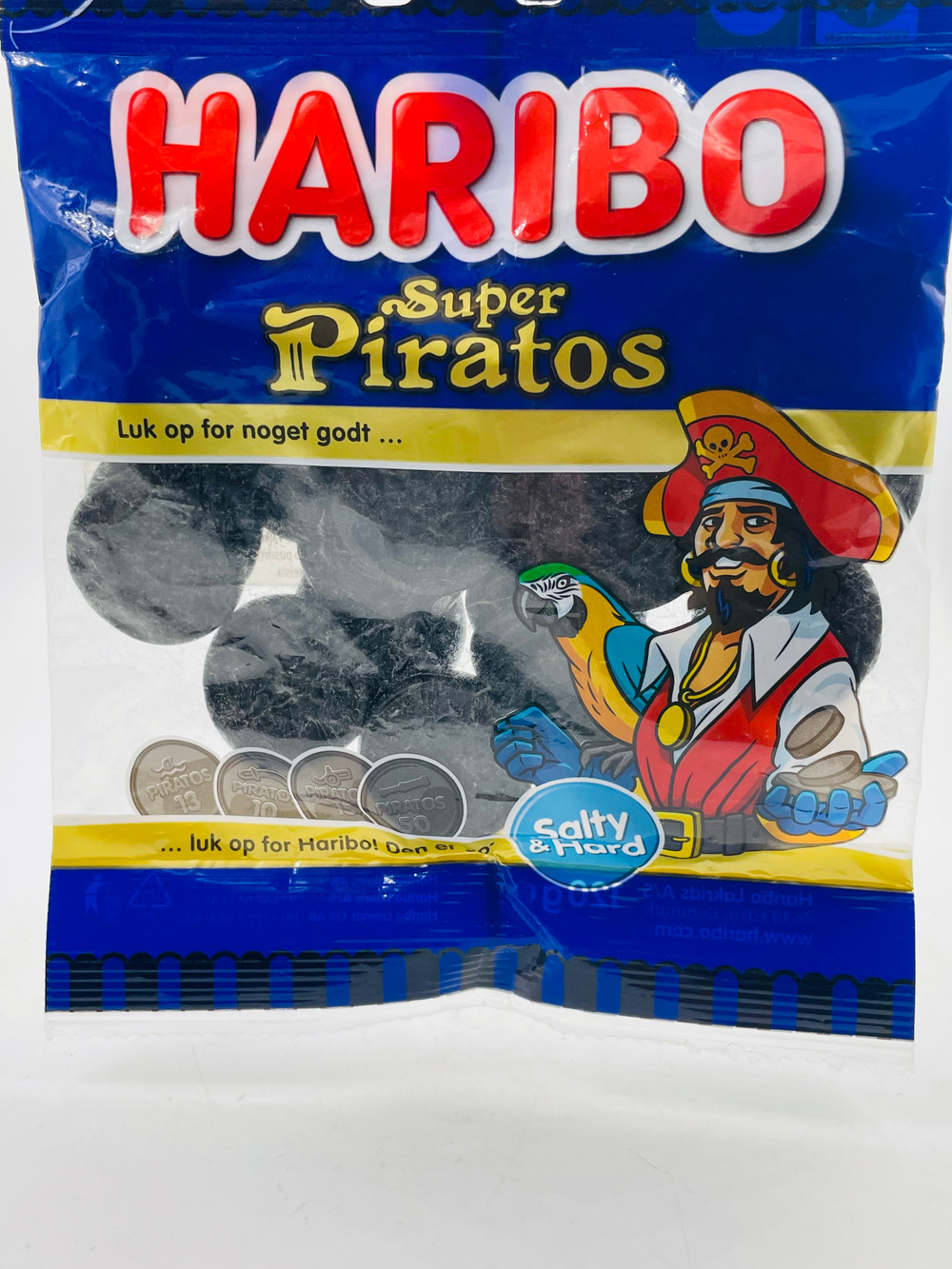 HARIBO Лакричные жевательные конфеты-монетки Super Piratos, 120 г (Дания)