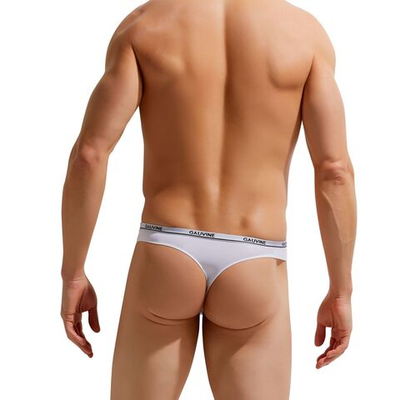 Мужские трусы-тонги с тонкой резинкой Second Skin Thong (Размер: M) (Цвет: белый)