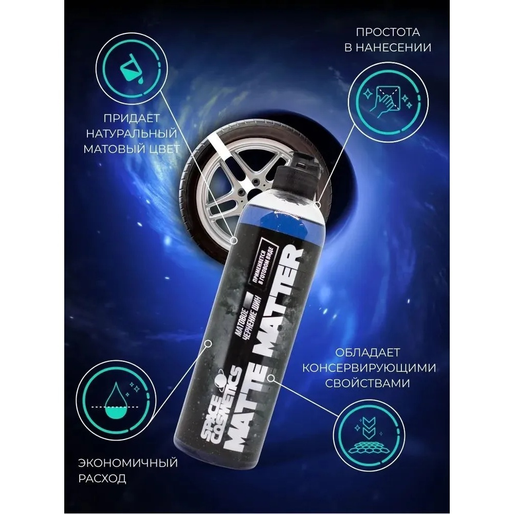 Space Cosmetics Матовое чернение шин Matte Matter 500 мл