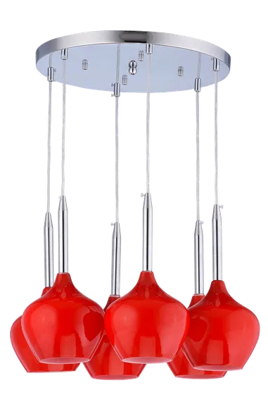 Светильник подвесной Sfera Sveta 5068/6 RED, 6×40 Вт, красный