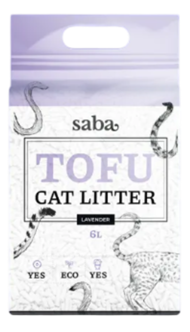 Наполнитель Saba тофу Лаванда для кошек 6 л