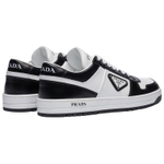 PRADA Downtown Leather Sneakers "White Black " Women"s