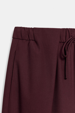 ZARA БРЮКИ СО СКЛАДКАМИ — ZW COLLECTION, ГРАНАТОВЫЙ