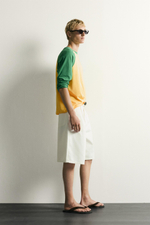 ФУТБОЛКА COLOR BLOCK ИЗ ХЛОПКА И ЛЬНА — ZARA · 6264/301