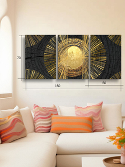 Картина karTTina "ДЕРЕВЯННОЕ СОЛНЦЕ", 150 см х 70 см
