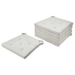Набор подушек на стул IKEA JUSTINA (ЮСТИНА), Экрю, 42 / 35х40х4 см, 6 шт