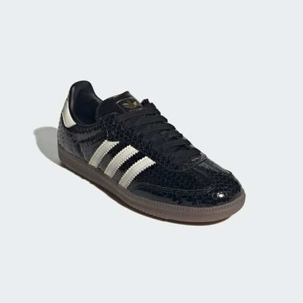 ADIDAS Кроссовки Samba с змеиным принтом, черный/белый