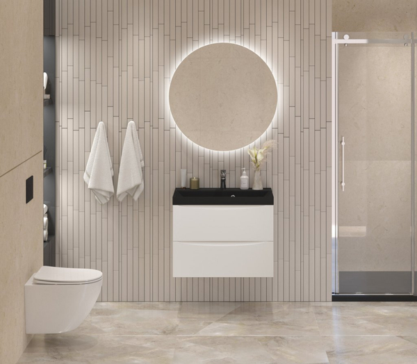 Тумба с раковиной подвесная BelBagno MARINO 60 см Белый глянцевый MARINO-600-2C-SO-BL-P