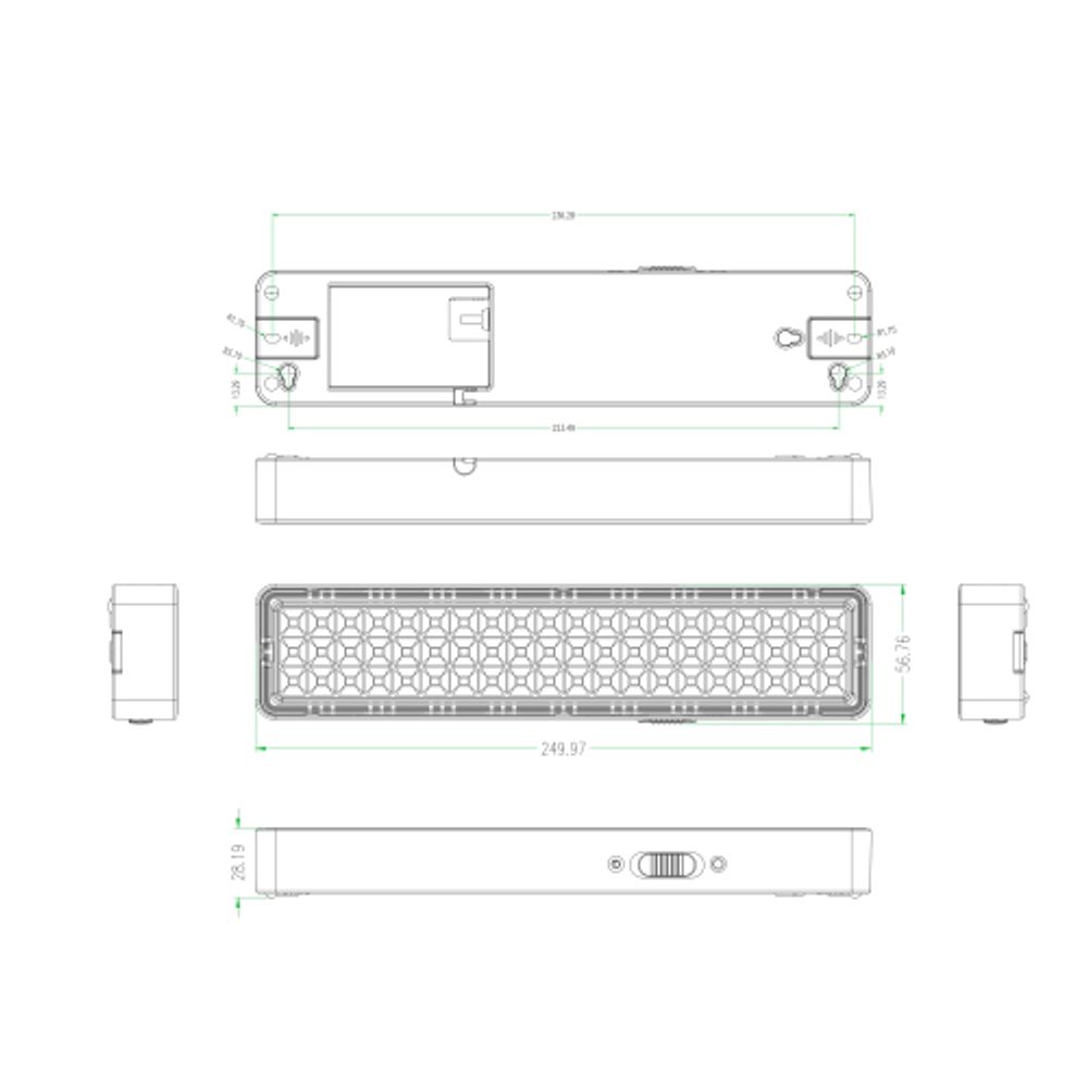 Аварийный светильник светодиодный ЭРА DBA-103-0-20 непостоянный 60LED 5ч IP20 | Светильники аварийные
