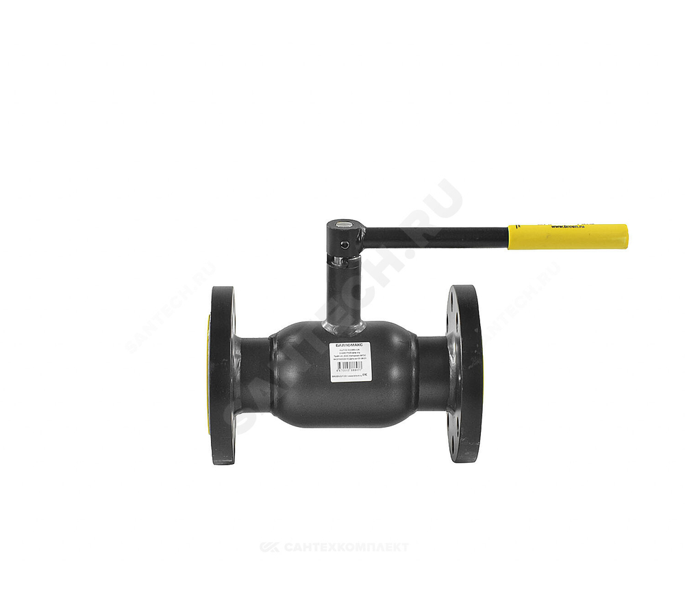 Кран шаровой сталь 09Г2С Ballomax КШТ 60.103 Ду 65 Ру25 фл L=270мм BROEN КШТ 60.103.065.А.25