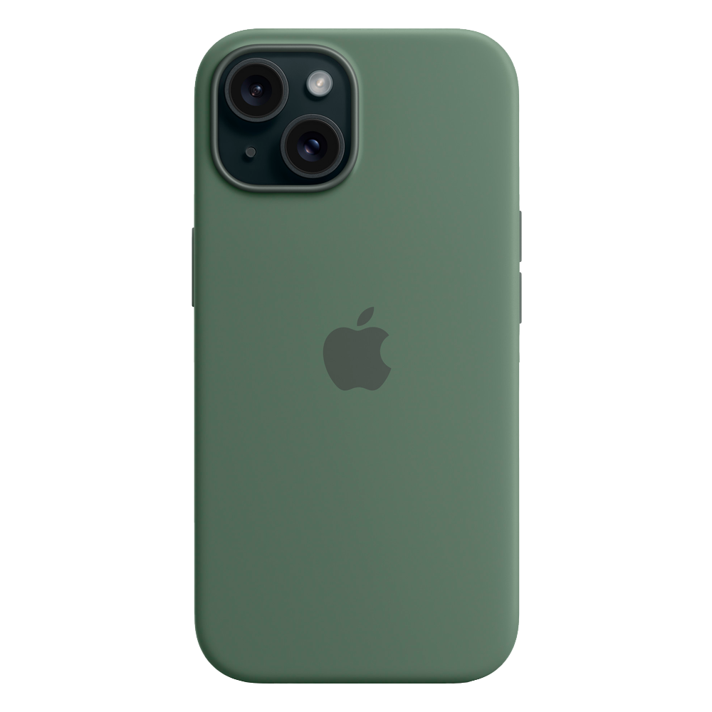 Силиконовый чехол с поддержкой MagSafe Apple Silicone Case для iPhone 15, Cypress (Кипарис)