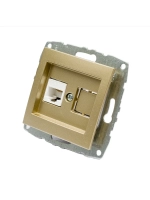 Механизм компьютерной розетки Rj45 Cat6 титан