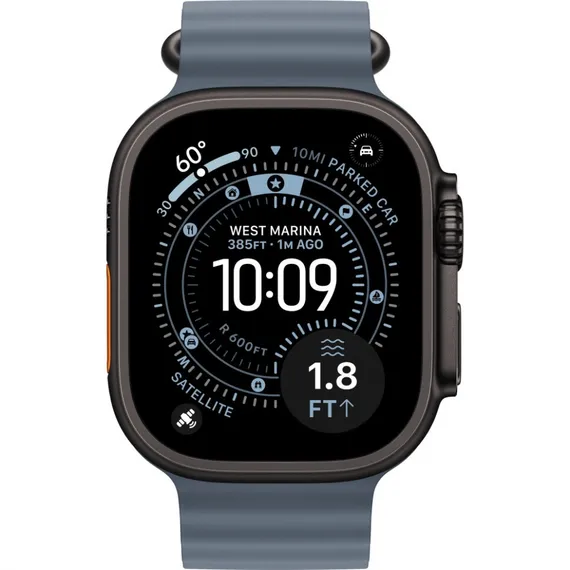 Умные часы Apple Watch Ultra 3 49 мм Black Titanium Ocean Band Якорный Синий Anchor Blue