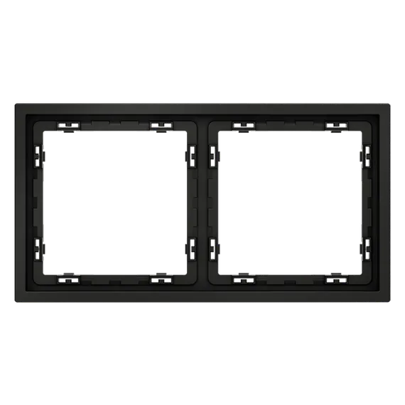 Рамка пластиковая на 2 поста Voltum S70 Черный VLS100208