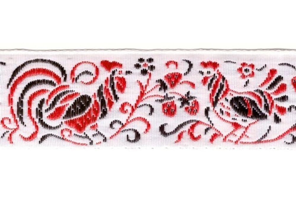Тесьма жаккард "Славянский орнамент, оберег", рис.7224, ш. 3,2 см.