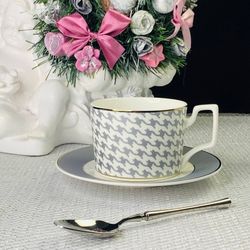 Lenardi 145-408 Кофейный набор 12пр. 120 мл EARL GREY в под.уп.(х10)Костяной фарфор
