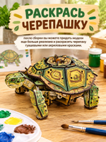 Деревянный конструктор Механическая Черепаха (EWA)