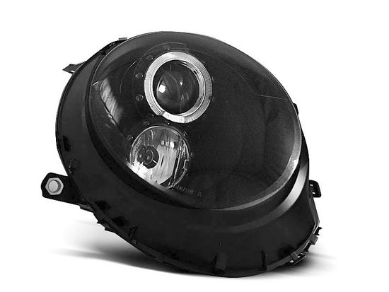 Передние фары angel eyes black для Mini Cooper R55 / R57