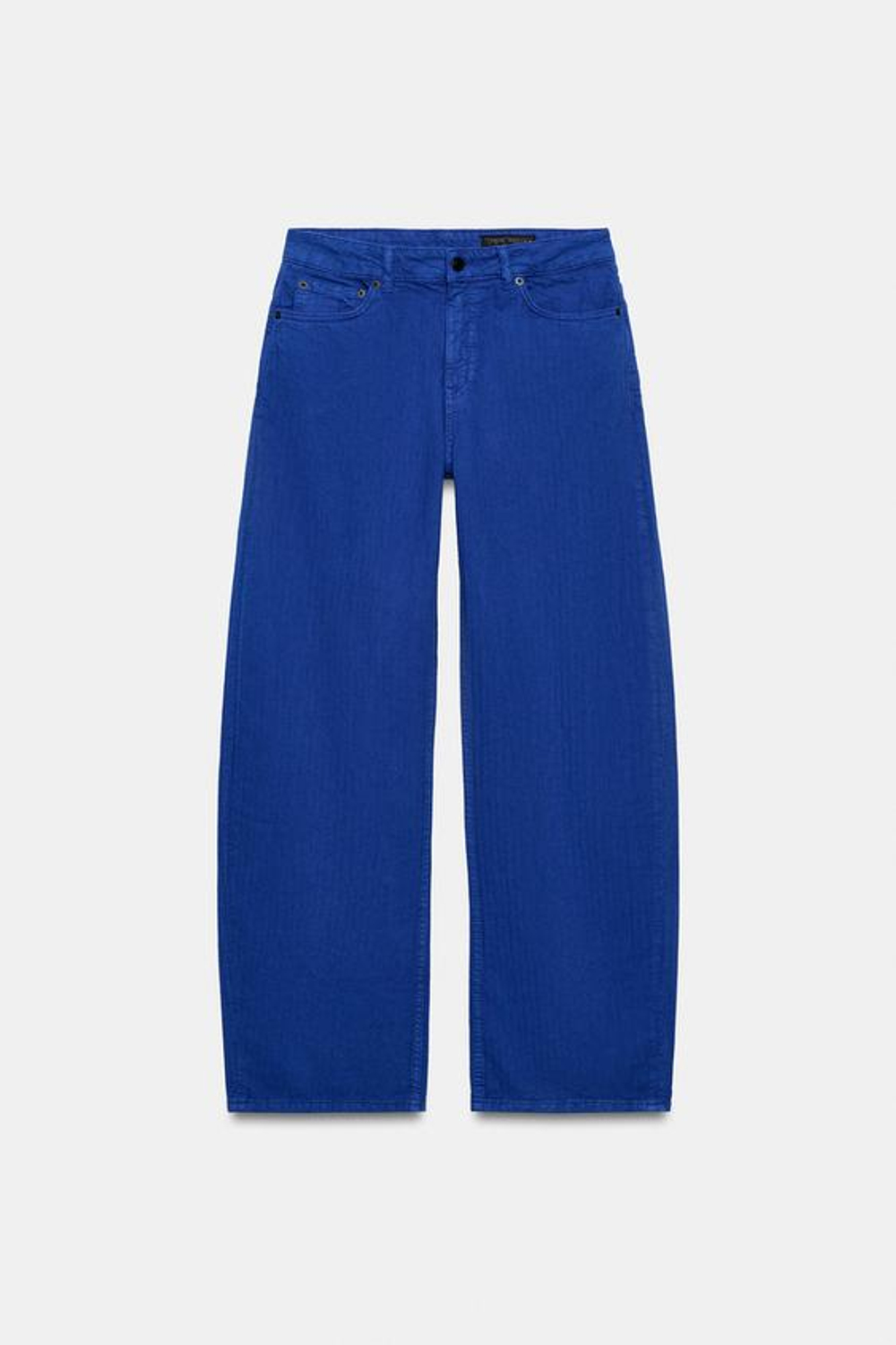 ZARA ДЖИНСЫ BARREL СО СРЕДНЕЙ ПОСАДКОЙ — ZW COLLECTION, ГОЛУБОЙ