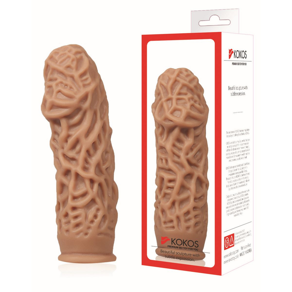 ES.012-M / Насадка на фаллос с рельефными складочками размер M, Extreme Sleeve ES.012