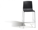 Стул полубарный пластиковый Scab Design Alice Barstool, хром, антрацит