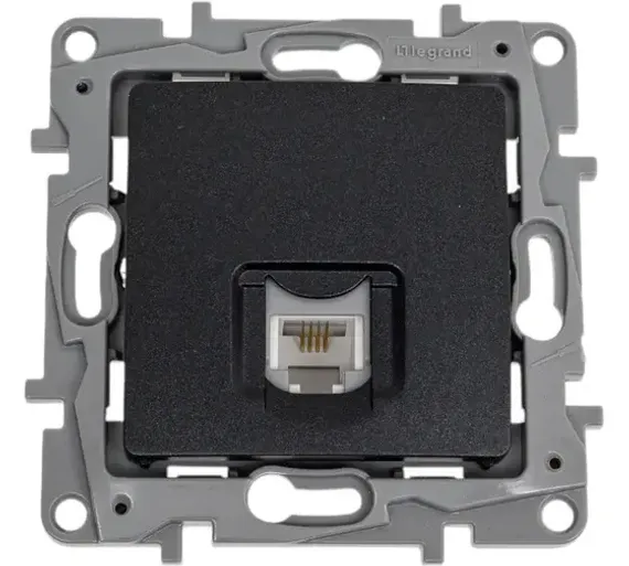 Розетка RJ11 Legrand Etika антрацит 25641