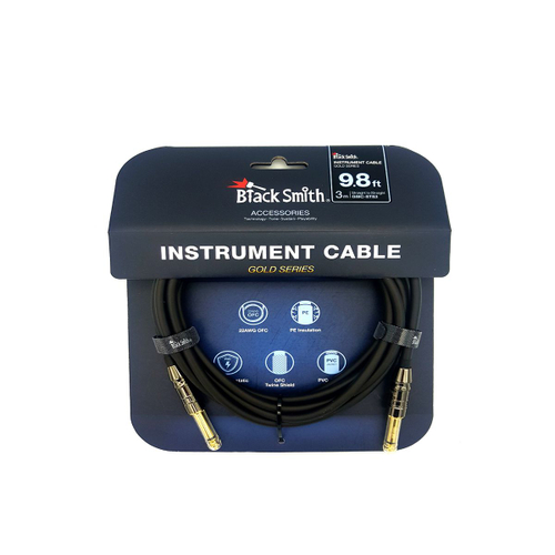 BlackSmith Instrument Cable Gold Series 9.8ft GSIC-STS3 инстр кабель, 3 м, Jack/Jack, поз контакты