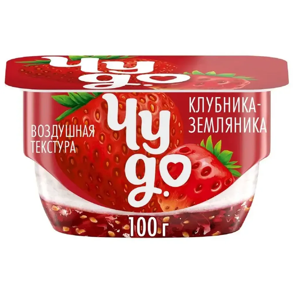 Творожок Чудо 4% 100г Клубника-земляника