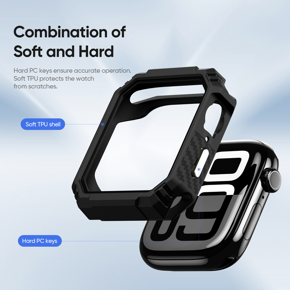 Чехол-бампер из Soft силикона от Dux Ducis для часов Apple Watch 42 мм на модели 10 серии, серия Damo Series Case