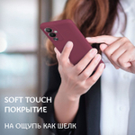 Мягкий Soft Touch чехол из силикона для TECNO POVA 4 (не PRO / NEO!) с бархатной подкладкой