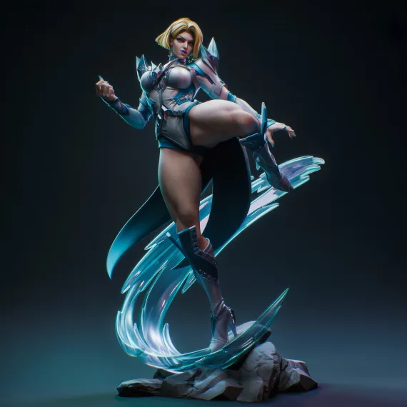 Emma Frost leg kick - Marvel Rivals