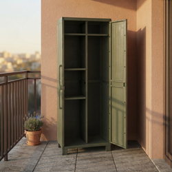 Уличный пластиковый шкаф Toomax Wood Cabinet Utility olive