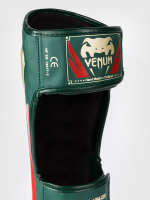 Щитки Venum Elite Green/Gold/Red