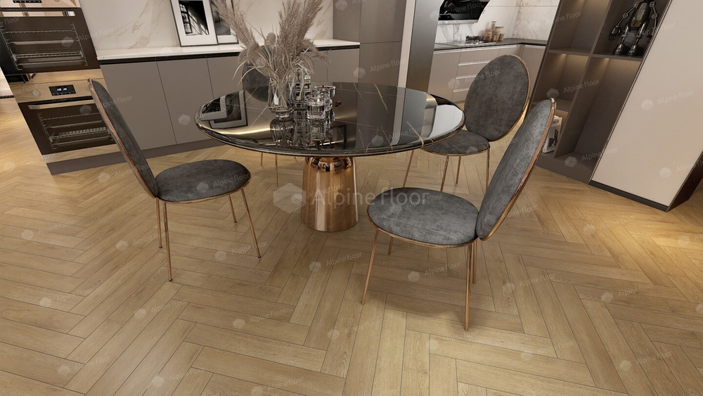 Ламинат Alpine Floor HERRINGBONE Дуб Молизе LF105-08 - Магазин напольных покрытий в Екатеринбурге. MAXI ПОЛ.