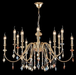 Люстра Crystal Lux MERCEDES SP6+6 GOLD/COLOR