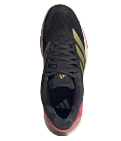 Мужские кроссовки для Padel Adidas Crazyquick Boost Padel M - core black/gold metallic/ solar turbo