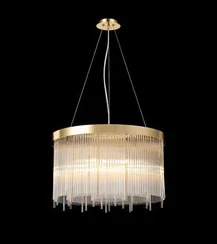 Люстра подвесная NewRgy F15-D500 H-GOLD, 7×40 Вт, золотая