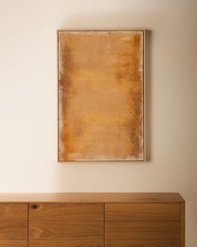 Абстрактная картина Selnar желтая 60 x 90 см