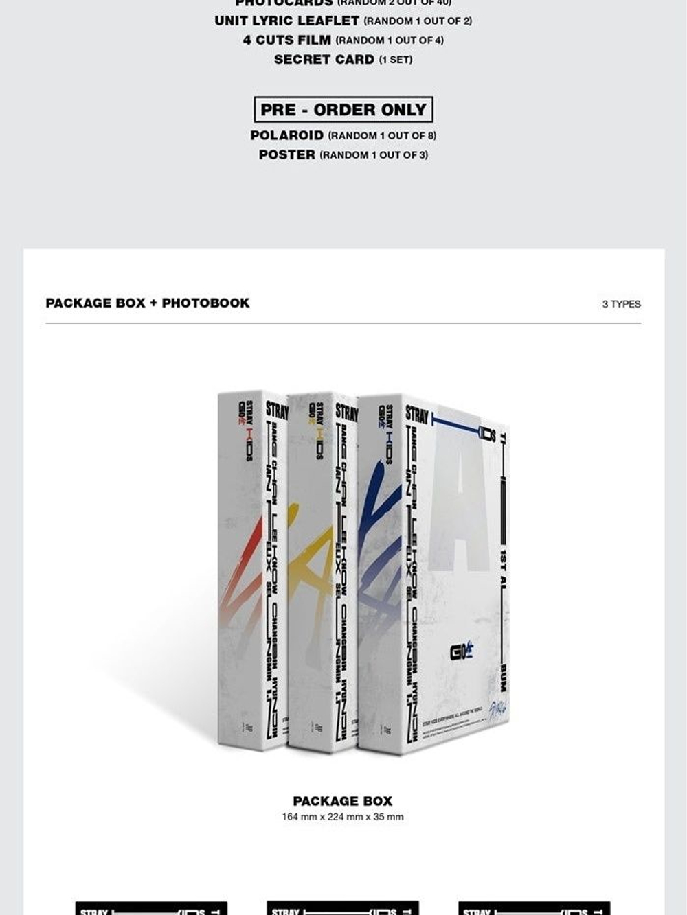 Альбом Stray Kids - Go (Go Live) 1st Album 3 Version SET