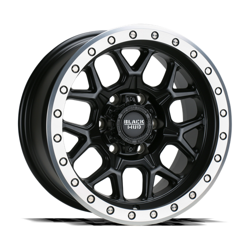 Диск колёсный литой BLACK MUD M510 R17 8,5 ET0 Matte Black / Machined Lip