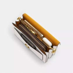 COACH СУМКА ЧЕРЕЗ ПЛЕЧО TABBY 19 С ЦЕПОЧКОЙ, БЕЛЫЙ