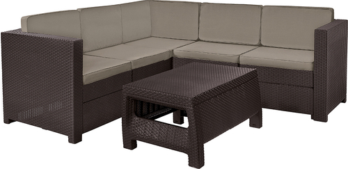 Комплект мебели угловой Keter Provence set коричневый