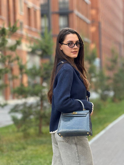 Сумка Hermes из кожи крокодила 25 см