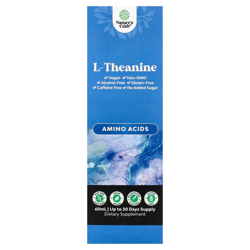 Nature's Craft, L-теанин, без спирта, 60 мл