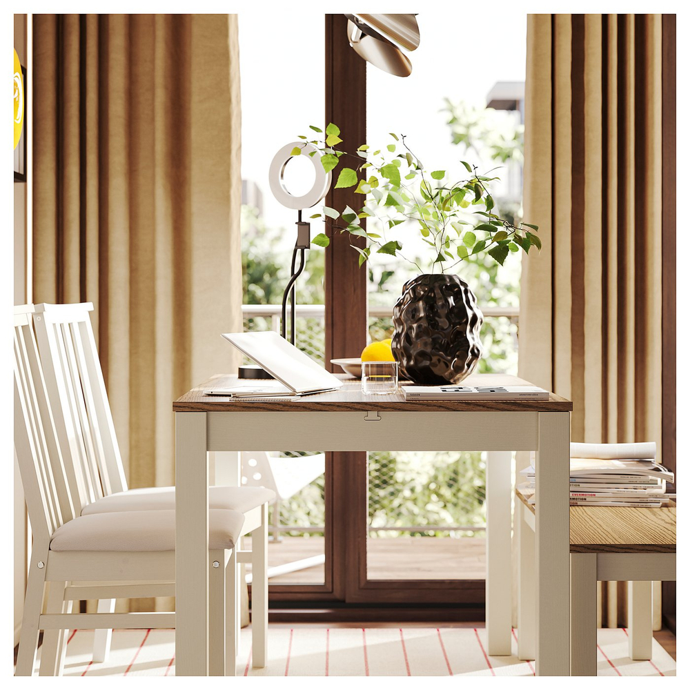 IKEA SANELA  (ИКЕА САНЕЛА)  -  Штора, 2 шт. - светло-бежевый/на люверсах 140x300 см
