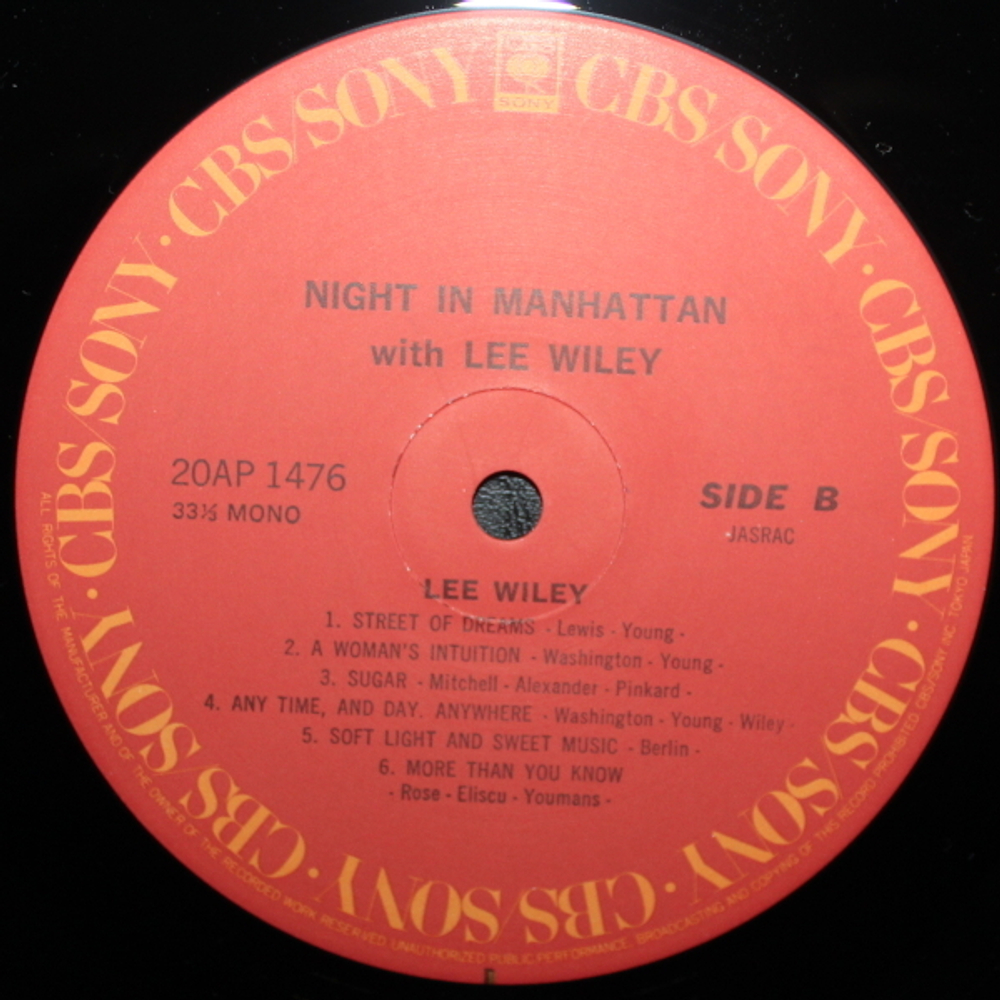 Lee Wiley / Night In Manhattan (LP)