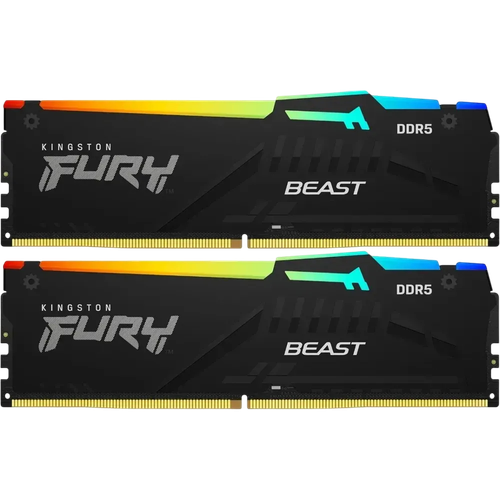 Оперативная память DDR5 64Gb 6000 МГц Kingston FURY Beast RGB Black