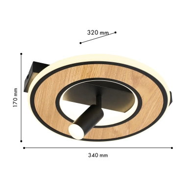 Потолочный светильник Olika 4438-1C, LED*24W, 2500LM, 4000K. ТМ F-Promo