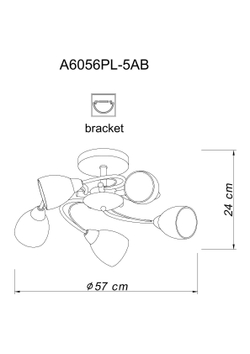 Люстра потолочная Arte Lamp Innocente A6056PL-5AB