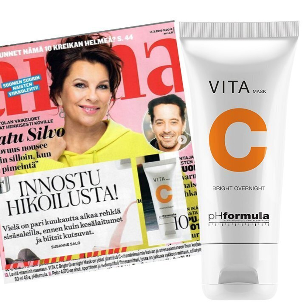 PHformula VITA C Bright Overnight Mask - Осветляющая ночная маска с витамином С